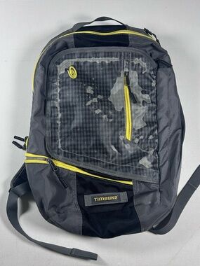 Timbuk2 Q Laptop Backpack Ballistic Nylon Bottle Opener Fake Distressing Style -
